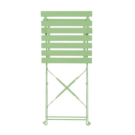 Steel Folding Chairs Light Green | Bolero (Set of 2) 2