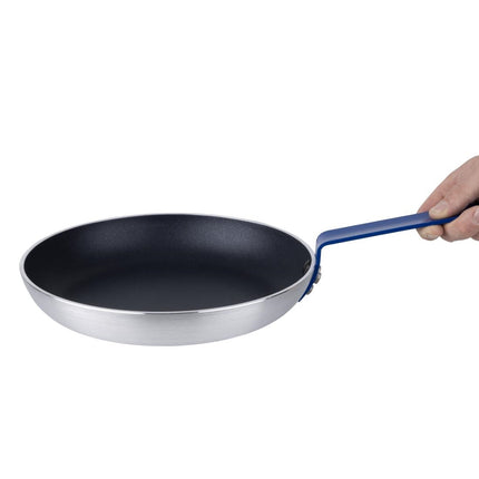 Aluminium Non-Stick Frying Pan 28cm | Hygiplas | Teflon Platinum Plus | Blue Handle 5