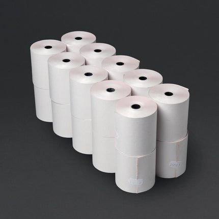 3-Ply Thermal Receipt Paper Rolls White/Pink/Yellow | Olympia | 75 x 70 mm