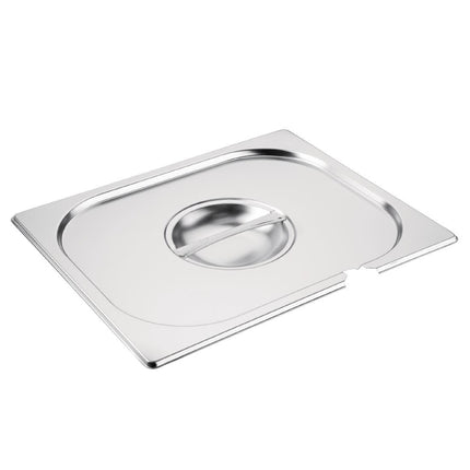Stainless Steel Lid with Spoon Slot GN 1/2 | Vogue