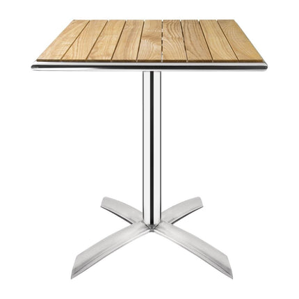 Foldable Square Ash Wood Terrace Table 60cm | Bolero