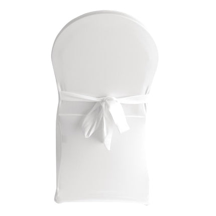 Stretch Jersey Chair Cover White | Bolero 3