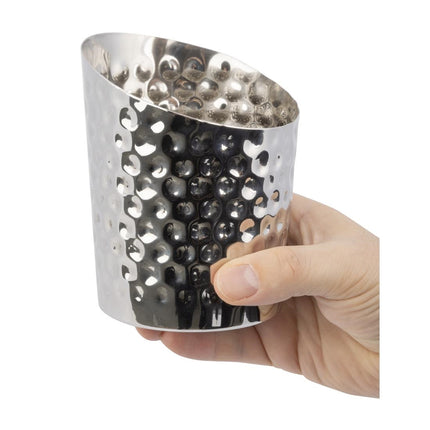 Hammered Stainless Steel Chip Cup | Olympia | 480ml 6