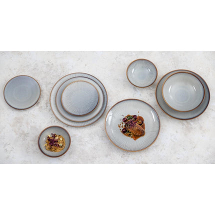 Grey Plain Coupe Plates 180mm | Olympia Drift | Porcelain 10