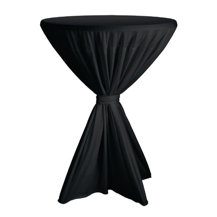 Fiësta Black Universal Table Skirt | Polyester | Fits 80-90cm Diameter Tables