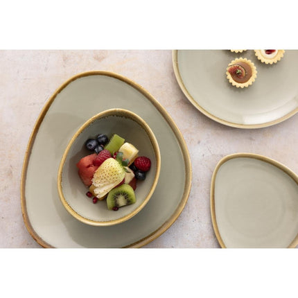 Triangular Plates 23cm Mos Green | Olympia Kiln Collection | Set of 6 6