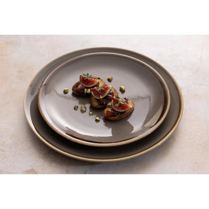 Round Coupe Plates Grey 23cm | Olympia Kiln Collection 8