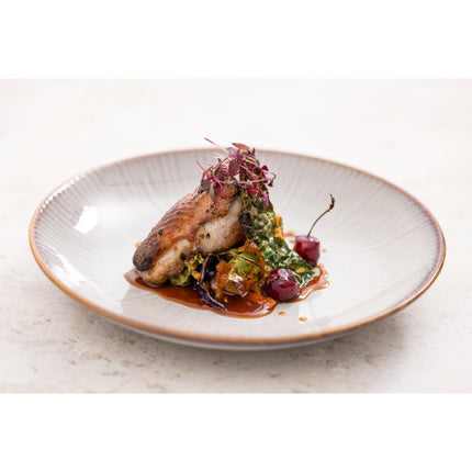 Drift Grey Low Coupe Bowls with Relief 260mm | Olympia | Set of 4 6