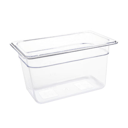 Polycarbonate Gastronorm Container Transparent 150mm | Vogue | GN 1/4