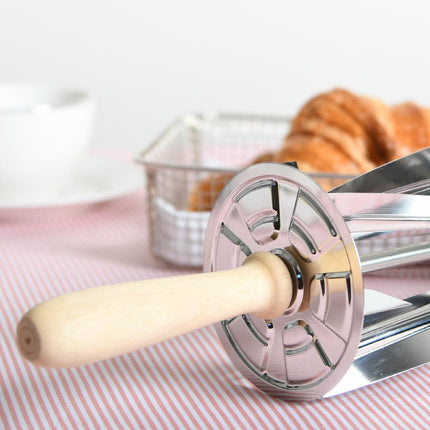 Stainless Steel Croissant Roller Cutter with Wooden Handle 510mm | Gobel 3