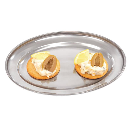 Oval Stainless Steel Serving Platter 20cm | Olympia 5