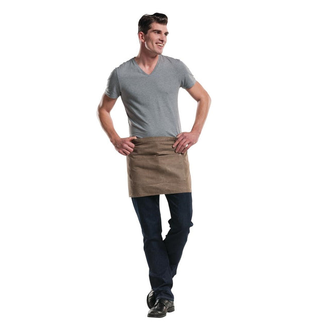 Kratek večžepni predpasnik Mud Denim | Chaud Devant | Industrijsko pralni, 3 žepi