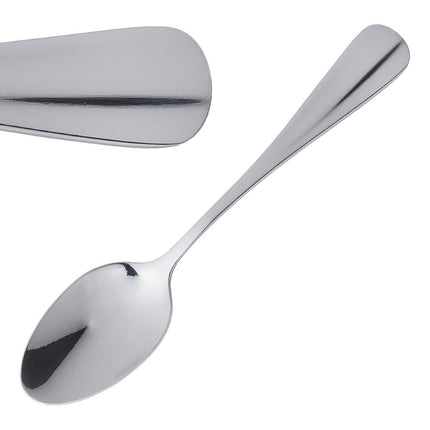 Polished 18/0 Stainless Steel Baguette Pudding Spoons (12 pcs) | Olympia