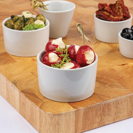 Contemporary White Porcelain Ramekins 9cm | Olympia Whiteware 8