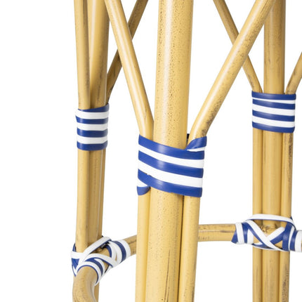 PE Rattan Bar Stools Blue | Bolero Parisian Style (2 Pack) 2