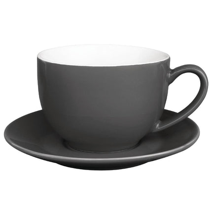 Olympia Café Cappuccino Cups Dark Grey Porcelain 340ml 2