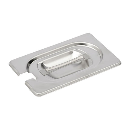 Stainless Steel Gastronorm Lid GN 1/9 with Spoon Slot | Gastro M