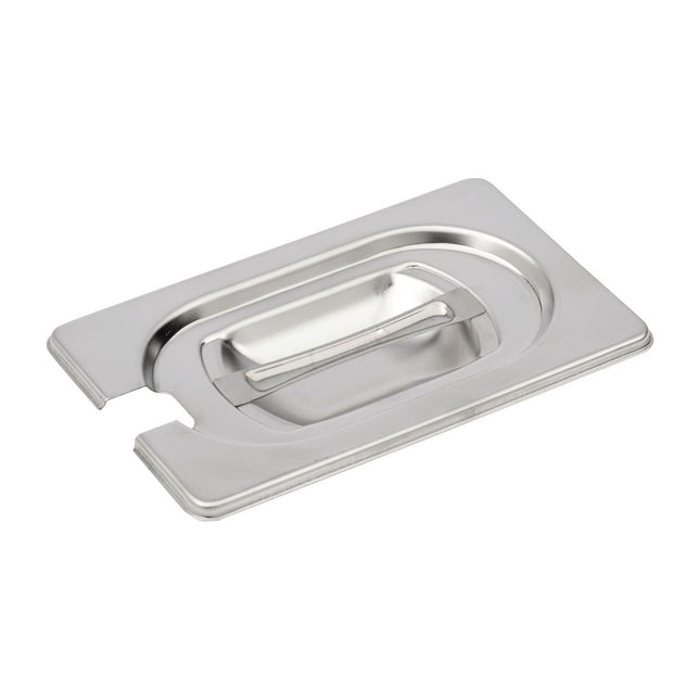 Stainless Steel Gastronorm Lid GN 1/9 with Spoon Slot | Gastro M