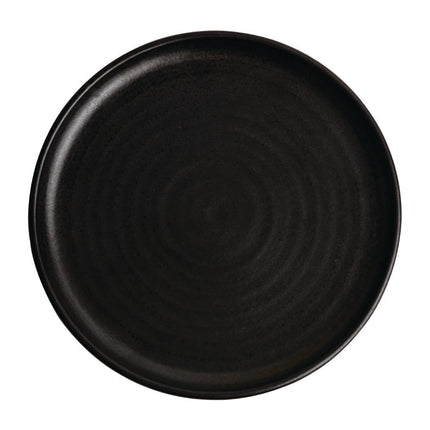 Round Black Plates with Narrow Rim 26.5cm | Olympia Canvas