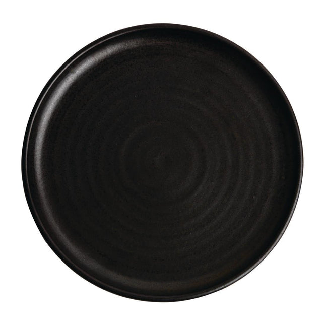 Round Black Plates with Narrow Rim 26.5cm | Olympia Canvas