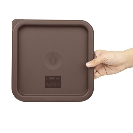 Square Brown Lid for Food Storage Containers Medium | Hygiplas 5