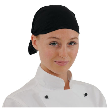 Black Buff Headscarf | Seamless Breathable Fabric