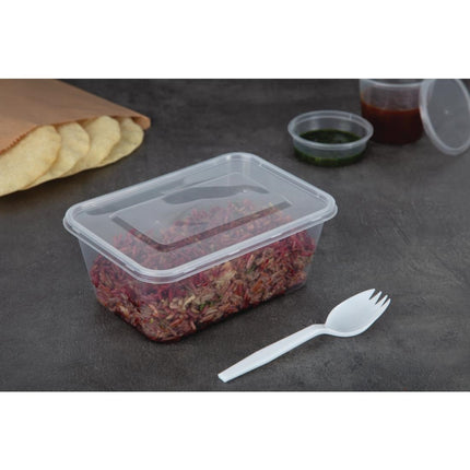 Recyclable Microwaveable Plastic Containers 100cl with Lids | Fiesta | 250 Pieces 6