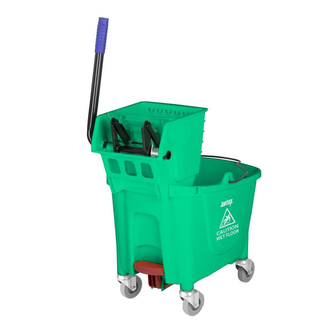 30L Mop Bucket with Foot Pedal Release Green | Jantex Kentucky 2