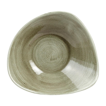 Stonecast Patina Burnished Green Lotus Bowl 23.5cm | Churchill 2