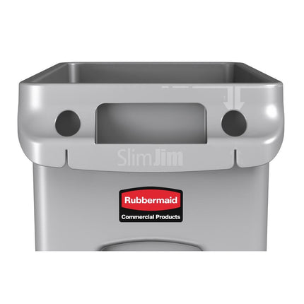 Slim Jim Waste Container with Ventilated Lid | Rubbermaid | 60L Capacity 7