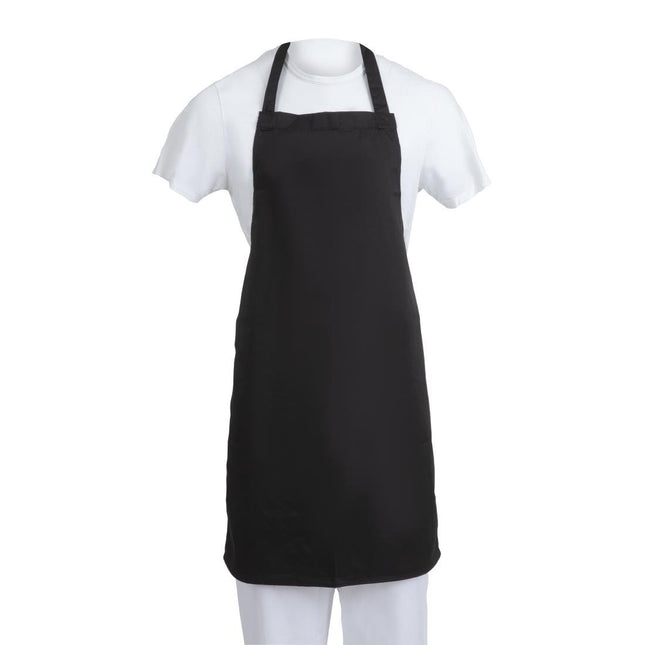 Black Whites Polyester/Cotton Durable Bib Apron