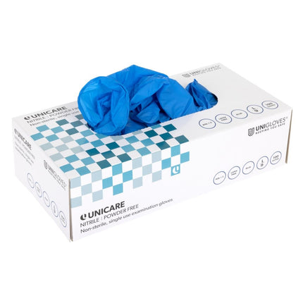 Blue Powder-Free Nitrile Gloves L | Box of 100 3