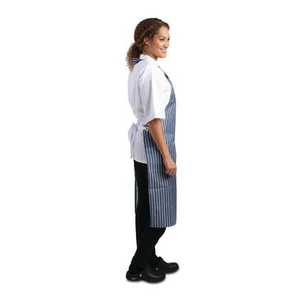 Waterproof Apron Blue-White Striped | Whites 4