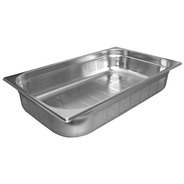 Perforated Stainless Steel GN 1/1 Pan 100mm | Vogue