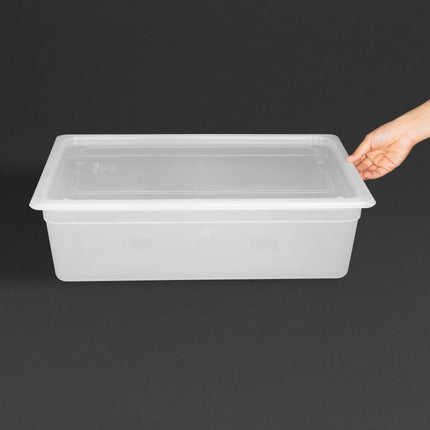 Vogue Polypropylene GN 1/1 Container with Lid | 15cm Depth | 530x325mm 3