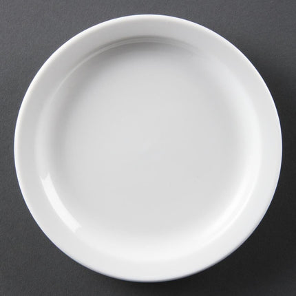 Whiteware Plates with Narrow Rim 15cm | Olympia | Set of 12