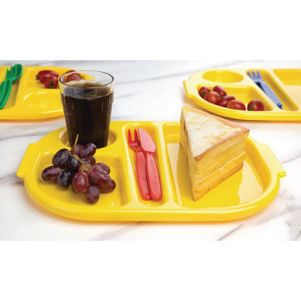 Polycarbonate Small Compartment Tray Yellow 32.2cm | Olympia Kristallon 4