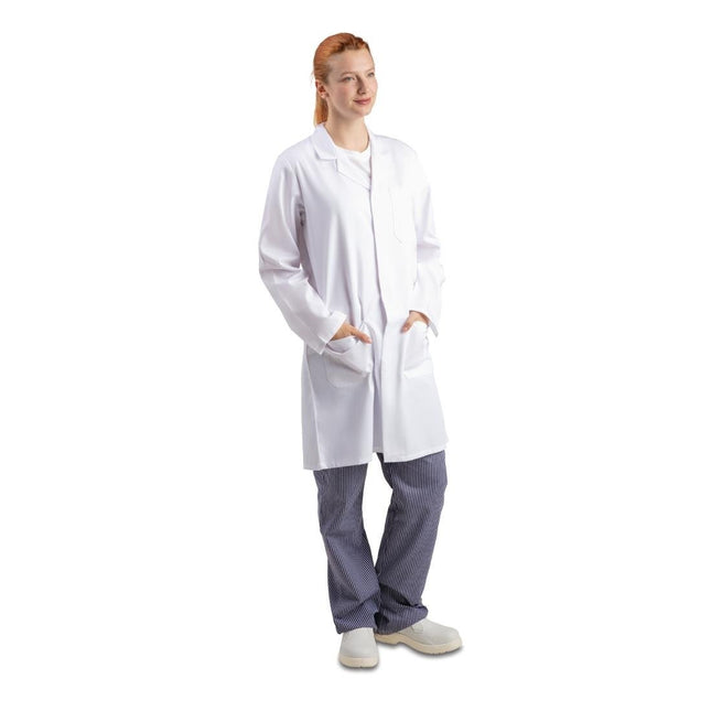 Unisex Durable Comfortable Work Jacket M with Back Vent | Whites 2