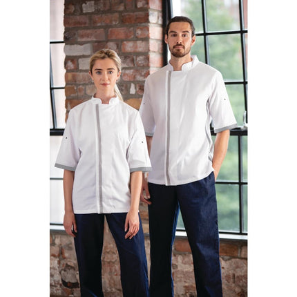 Unisex Short Sleeve Chef Jacket White | Southside | Size M 9