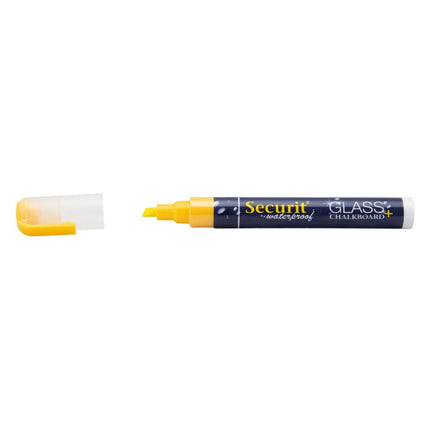 Waterproof Chalk Marker Yellow 2-6mm Tip | Securit 7