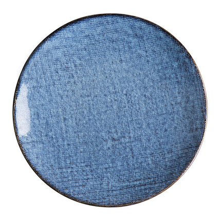 Porcelain Blue Coupe Plates with Denim Texture | Olympia | 230mm