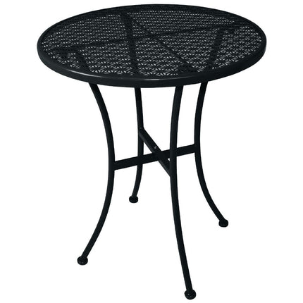 Black Round Steel Bistro Tables 60cm | Bolero