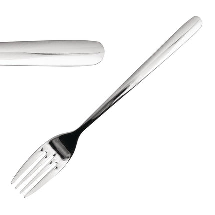 Polished Stainless Steel Cake Forks 18/0 | Comas Cuba | 12 Pieces