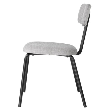 Stackable Dining Chairs Black & Grey Upholstery | Bolero Fairfield | Set of 2 2