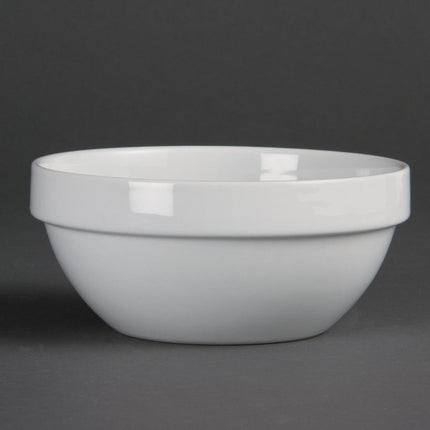 Olympia Whiteware Stackable Porcelain Bowl 14.5cm