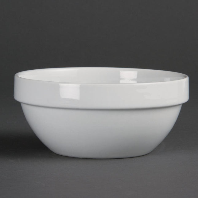 Olympia Whiteware Stackable Porcelain Bowl 14.5cm