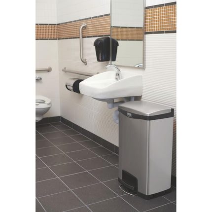 Front Step Pedal Bin 50L | Rubbermaid Slim Jim | Stainless Steel 3