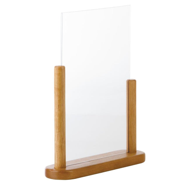 Securit Teakwood A4 Menu Holder with Acrylic Frame