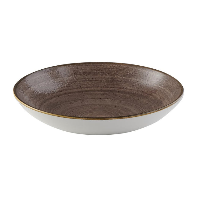 Coupe Bowls Raw Brown Semi-Matte | Churchill Stonecast Raw | 184mm 2
