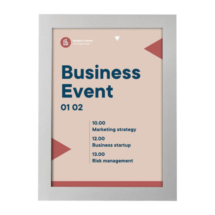 Self-Adhesive Info Frame Set 2 Pieces A5 Silver | Europel 2